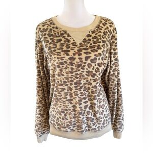 Women’s Honeydew Lounge/Pajama top in leopard print Size Medium EUC